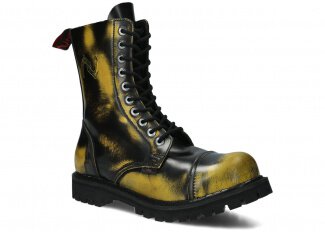 Combat booty NAGABA 10H yellow-black kabir leather