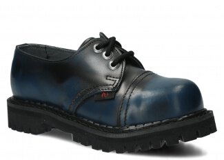 Combat booty NAGABA 3H navy blue-black kabir leather