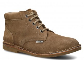 MEN ANKLE BOOTS MODEL 0761 BEIGE VELOURS - SIZE 42