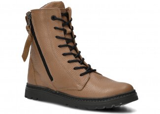 WOMEN ANKLE BOOTS MODEL 099 BEIGE CLOUD + FELT - SIZE 38