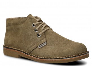 WOMEN ANKLE BOOTS MODEL 0741 OLIVE VELOURS - SIZE 38