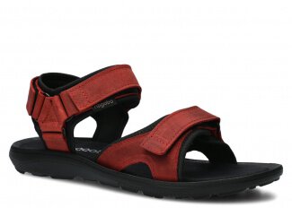 Men's sandal NAGABA 267 red crazy leather