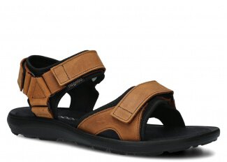 Men's sandal NAGABA 267 brown crazy leather