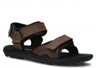 Men's sandal NAGABA 267 olive crazy leather