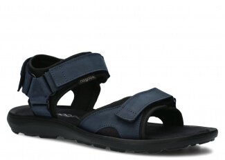 Men's sandal NAGABA 267 navy blue crazy leather
