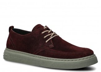 Men's shoe NAGABA 473 burgundy velours wax leather