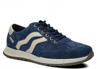 Men's shoe NAGABA 459 navy blue velours leather