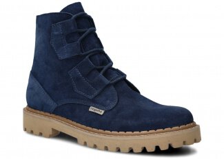 MEN'S ANKLE BOOT NAGABA 4882 NAVY BLUE VELOURS - SIZE 42