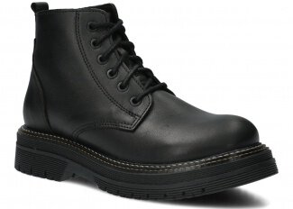 WOMEN ANKLE BOOTS MODEL 079 BLACK BLUE - SIZE 38