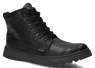 YOUTH BOOT MODEL 097 BLACK RUSTIC + SHEEPSKIN - SIZE 40