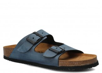 FLIP-FLOPS MODEL 017 NAVY BLUE NUBUK VEGAN - SIZE 40