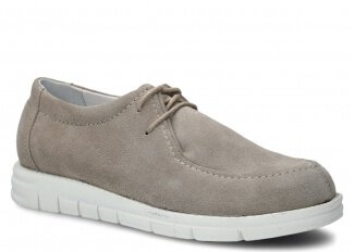 WOMEN ANKLE BOOTS MODEL 002 GREY VELOURS - SIZE 38
