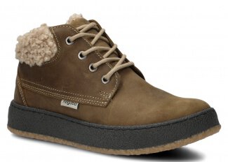 YOUTH BOOT MODEL 6151 OLIVE CRAZY + SHEEPSKIN - SIZE 38