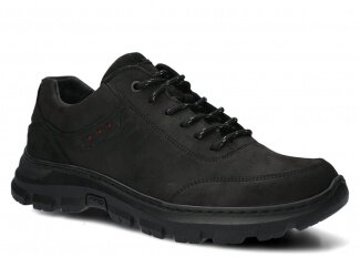 Men's trekking shoe NAGABA 4081 black crazy leather