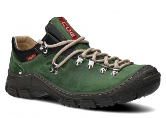 Men's trekking shoe NAGABA 055 green crazy leather