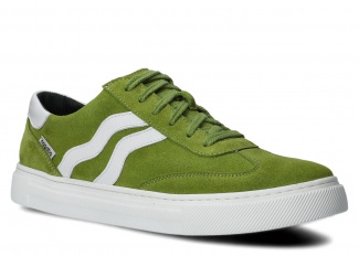 Men's shoe NAGABA 461 pistachio velours leather