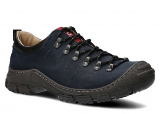 Men's trekking shoe NAGABA 444 navy blue crazy leather