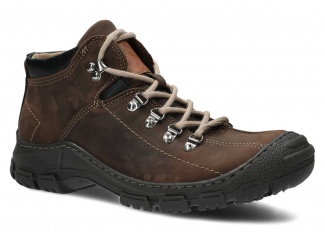 Men's trekking ankle boot NAGABA 456 olive crazy leather