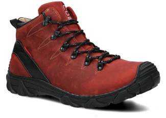 Men's trekking ankle boot NAGABA 403 red crazy leather