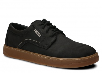 Men's wide shoe NAGABA 476 black crazy leather