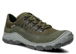 Men's trekking shoe NAGABA 485 olive green crazy leather