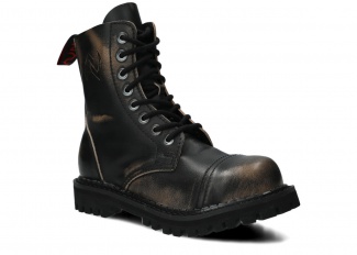 Combat booty NAGABA 8H beige-black kabir leather