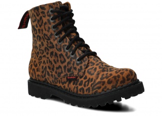 Combat booty SHARK NAGABA 8H ginger lampart leather