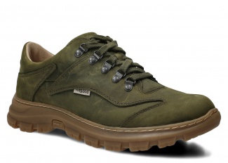 Men's shoe NAGABA 470 olive green crazy leather
