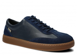 Men's wide shoe NAGABA 478 navy blue velours leather