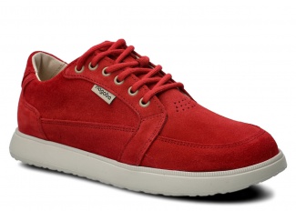 Women's wide shoe NAGABA 626 red velours leather
