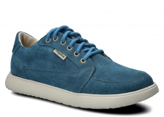 Women's wide shoe NAGABA 626 jeans velours leather