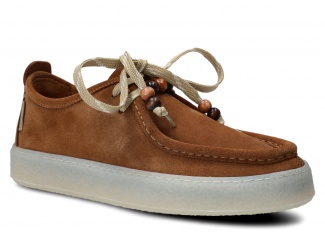 Women's moccasin, Women's shoes NAGABA 2641 brown velours leather