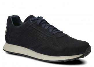 Men's shoe NAGABA 2526 navy blue velours leather