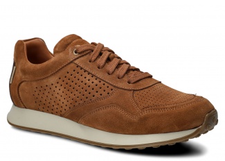 Men's shoe NAGABA 2526 brown velours leather
