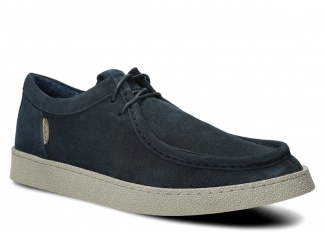 Men's moccasin, Men's shoe NAGABA 2521 navy blue velours leather