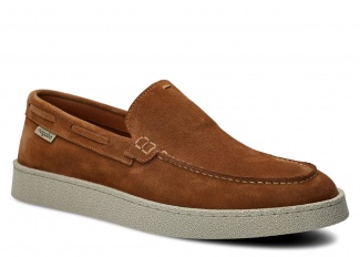 Men's moccasin, Men's shoe NAGABA 2608 brown velours leather