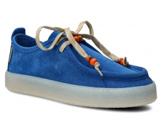 Women's moccasin, Women's shoes NAGABA 2641 cobalt velours leather
