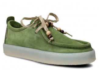 Women's moccasin, Women's shoes NAGABA 2641 pistachio velours leather