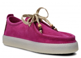 Women's moccasin, Women's shoes NAGABA 2641 pink velours leather