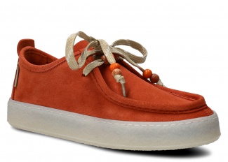 Women's moccasin, Women's shoes NAGABA 2641 orange velours leather