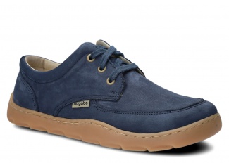 Women's wide shoe NAGABA 633 navy blue samuel leather