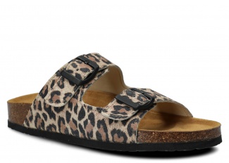 Profiled Slides - NAGABA 0172 beige leopard leather