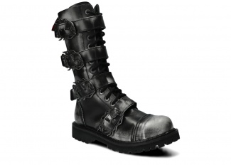 Combat booty unisex NAGABA 518 white-black kabir leather