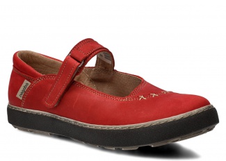 Women's shoe, ballet flats NAGABA 207 red parma leather