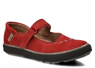 Women's shoe, ballet flats NAGABA 207 red samuel leather