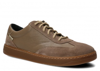 Men's wide shoe NAGABA 478 beige velours leather