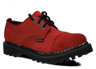 Combat boots SHARK NAGABA 3H red velours leather - SIZE 40