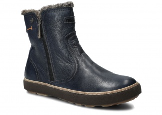 Women's high knee boot NAGABA 312 navy blue rustic leather - SIZE 37