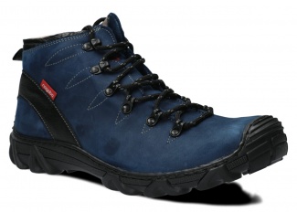 MEN TREKKING BOOTS MODEL 403 NAVY BLUE CRAZY - SIZE 43