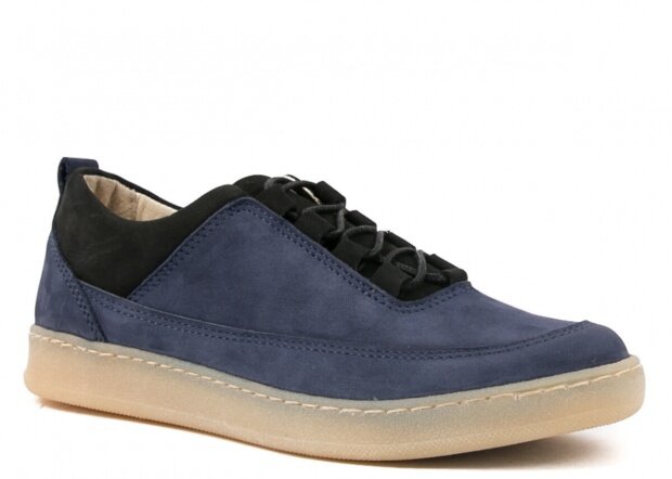 Shoe NAGABA 035 navy blue samuel leather